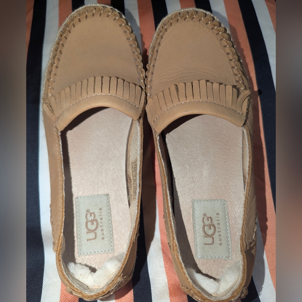 UGG Women's Tan Suede Moccasin Loafers